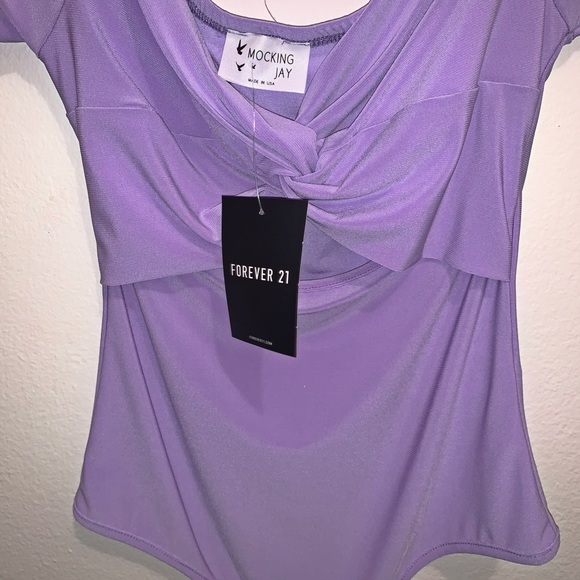 NWT Forever 21 Off Shoulder Twist Cutout Bodysuit - Picture 4 of 5